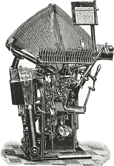 Illustration of a Typograph Caster