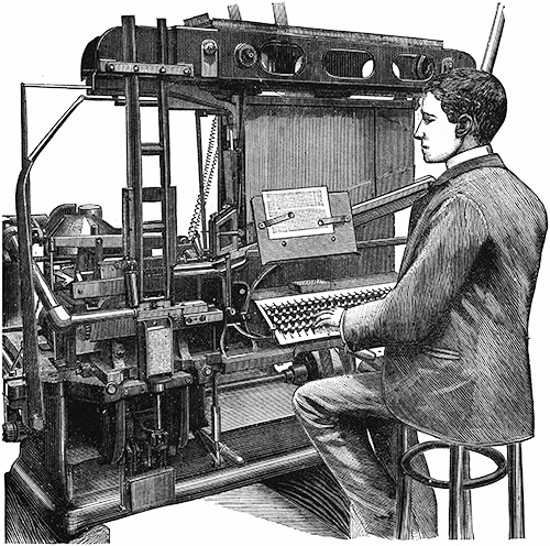 Illustration of a Blower Linotype