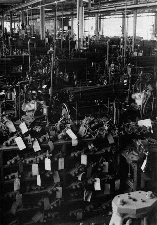 ATF Barth casting area with pivotal molds in the foreground