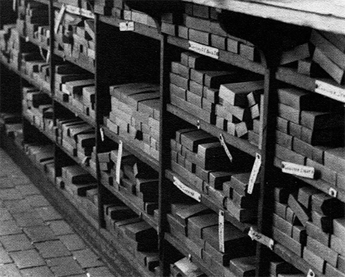 Photograph of a specialed machine to prepare engraving quills.