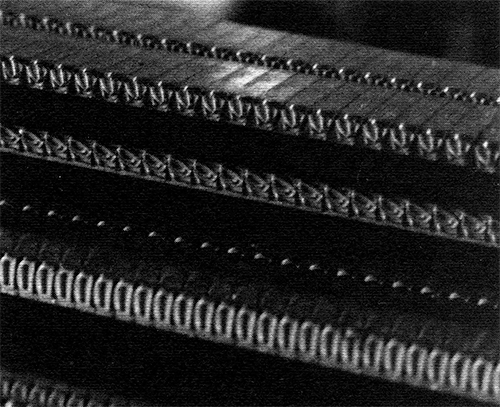 Close-up photograph of Park Avenue and News Goth Condensed on sticks.