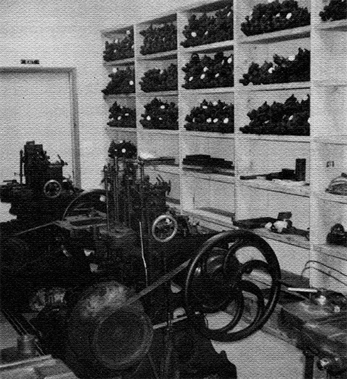 Photograph of two complete Barth casters.