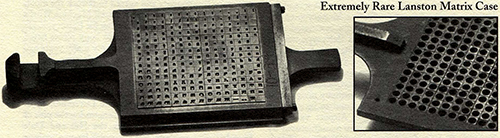 Photograph of Extremely Rare Lanston Matrix Case