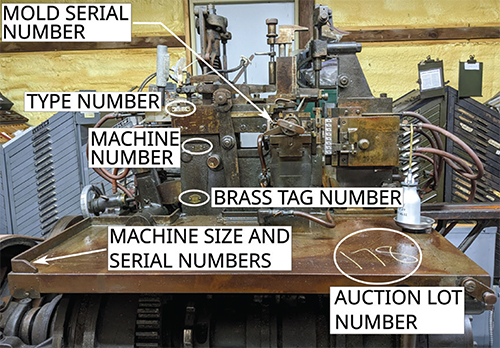 Photograph of Barth number locations