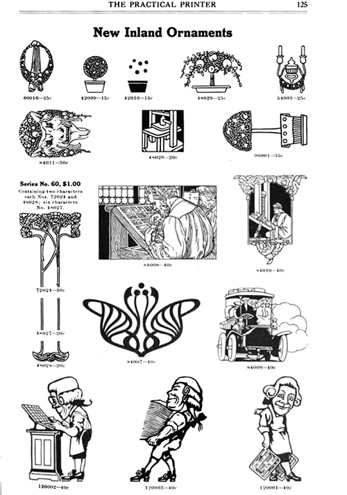 Illustration of figures of printers