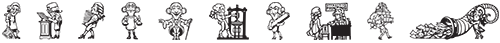Illustration of figures of printers