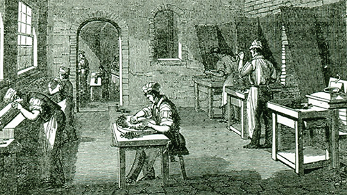 19th Century illustration of casters