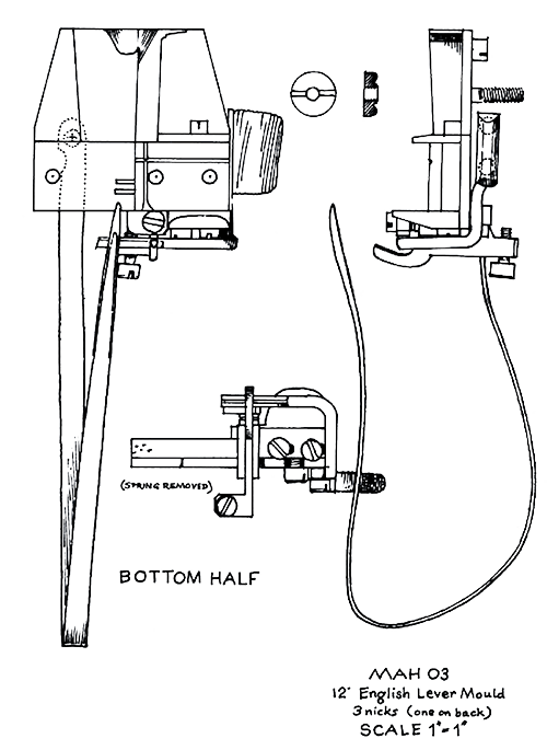 Illustration of a 12 point English lever (trigger) mold