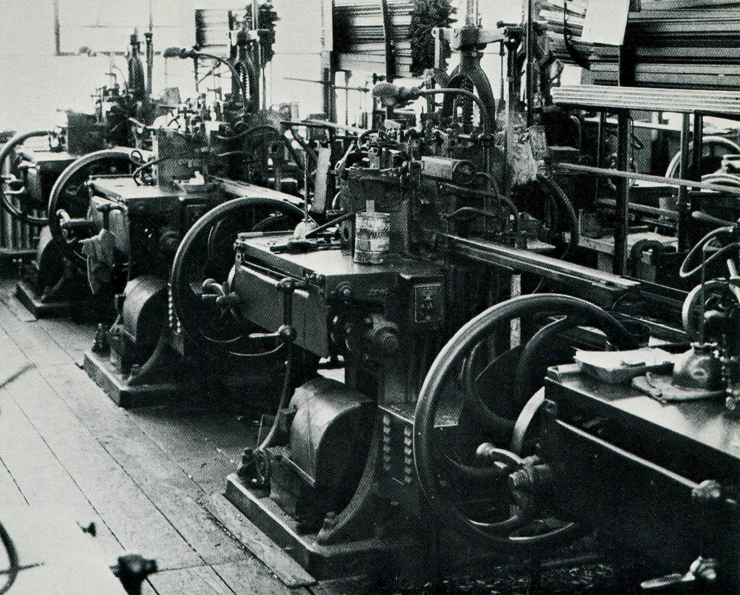 aisle of four Barth casters in row