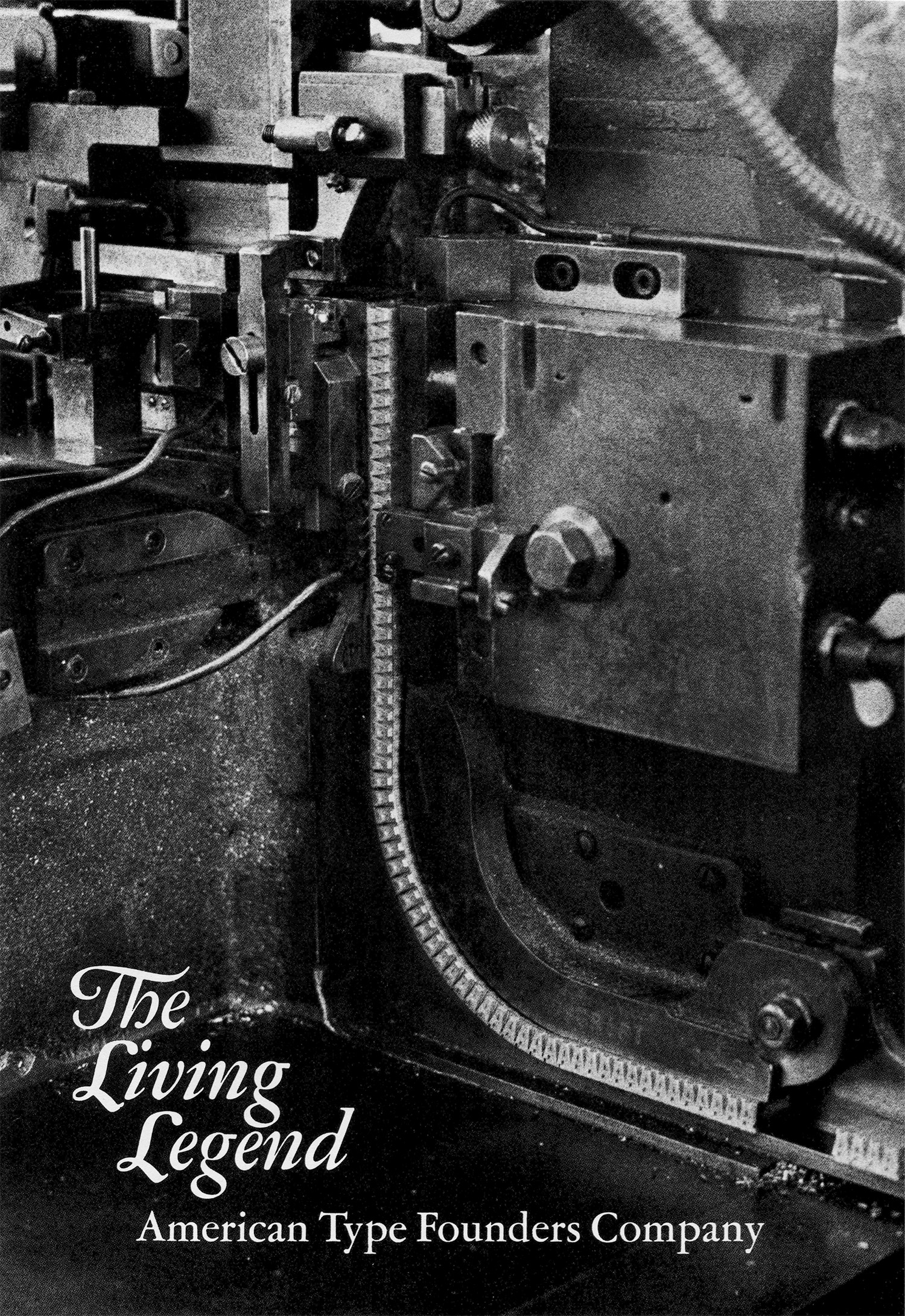 Freshly cast letters on the delivery channel of an ATF Barth Caster