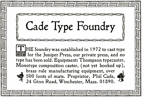Cade Type Foundry