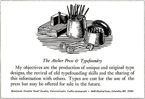 The Atelier Press & Typefoundry