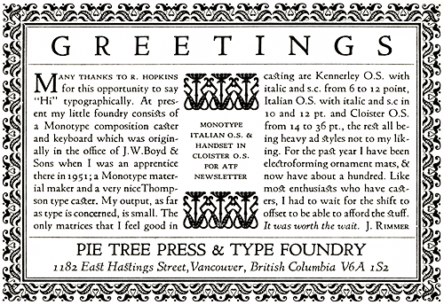 Pie Tree Press & Type Foundry