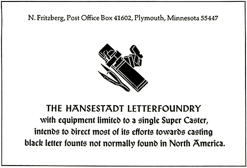 The Hansestadt Letterfoundry