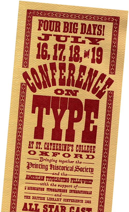 Letterpressed invitation to the Oxford ATF meeting