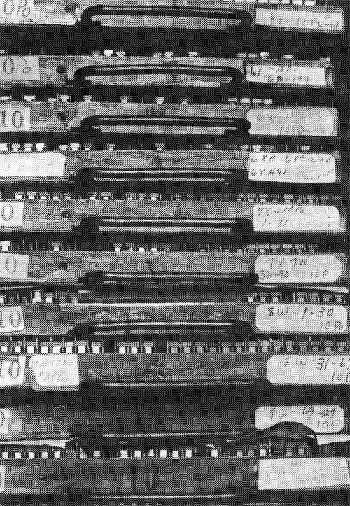 Photograph of large brass patterns