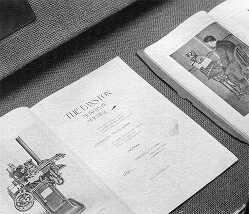 Photograph of Lanston Monotype Machine literature