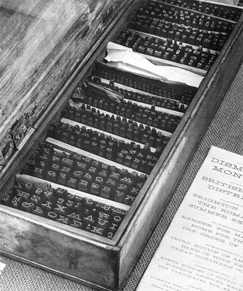 Photograph of a box of steel punches