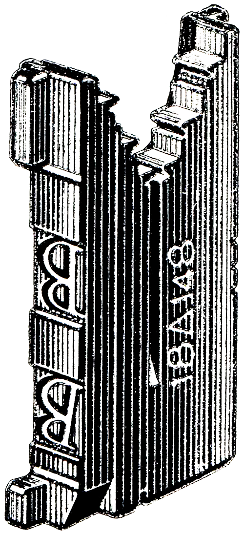 Illustration of a Linotype Mat