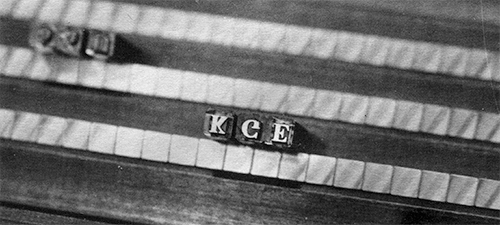 Rows of highly polished brass blanks